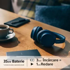 Casti SONY WH-CH720NL, Bluetooth, Over-Ear, Microfon, Noise Cancelling, albastru - imagine 6