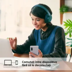 Casti SONY WH-CH720NL, Bluetooth, Over-Ear, Microfon, Noise Cancelling, albastru - imagine 9