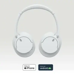 Casti SONY WH-CH720NW, Bluetooth, Over-Ear, Microfon, Noise Cancelling, alb - imagine 2