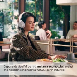 Casti SONY WH-CH720NW, Bluetooth, Over-Ear, Microfon, Noise Cancelling, alb - imagine 4