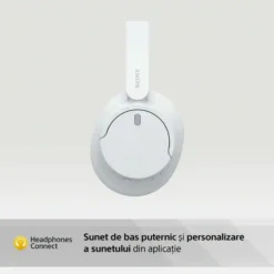 Casti SONY WH-CH720NW, Bluetooth, Over-Ear, Microfon, Noise Cancelling, alb - imagine 10