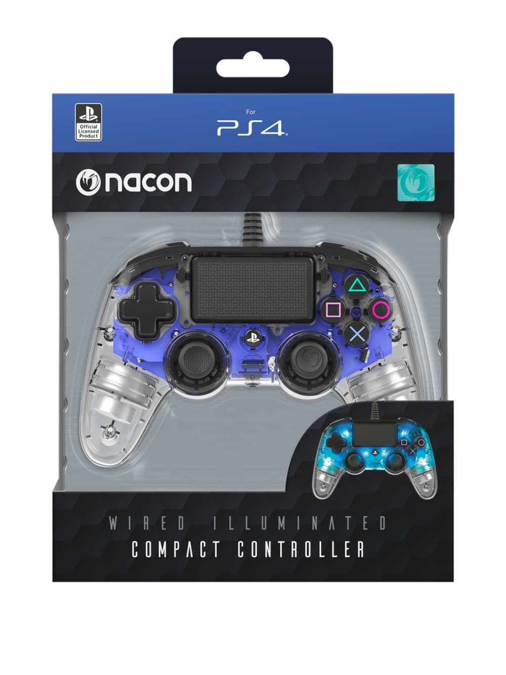 PS4 OFFICIAL LIGHT WIRED CONTROLLER BLUE