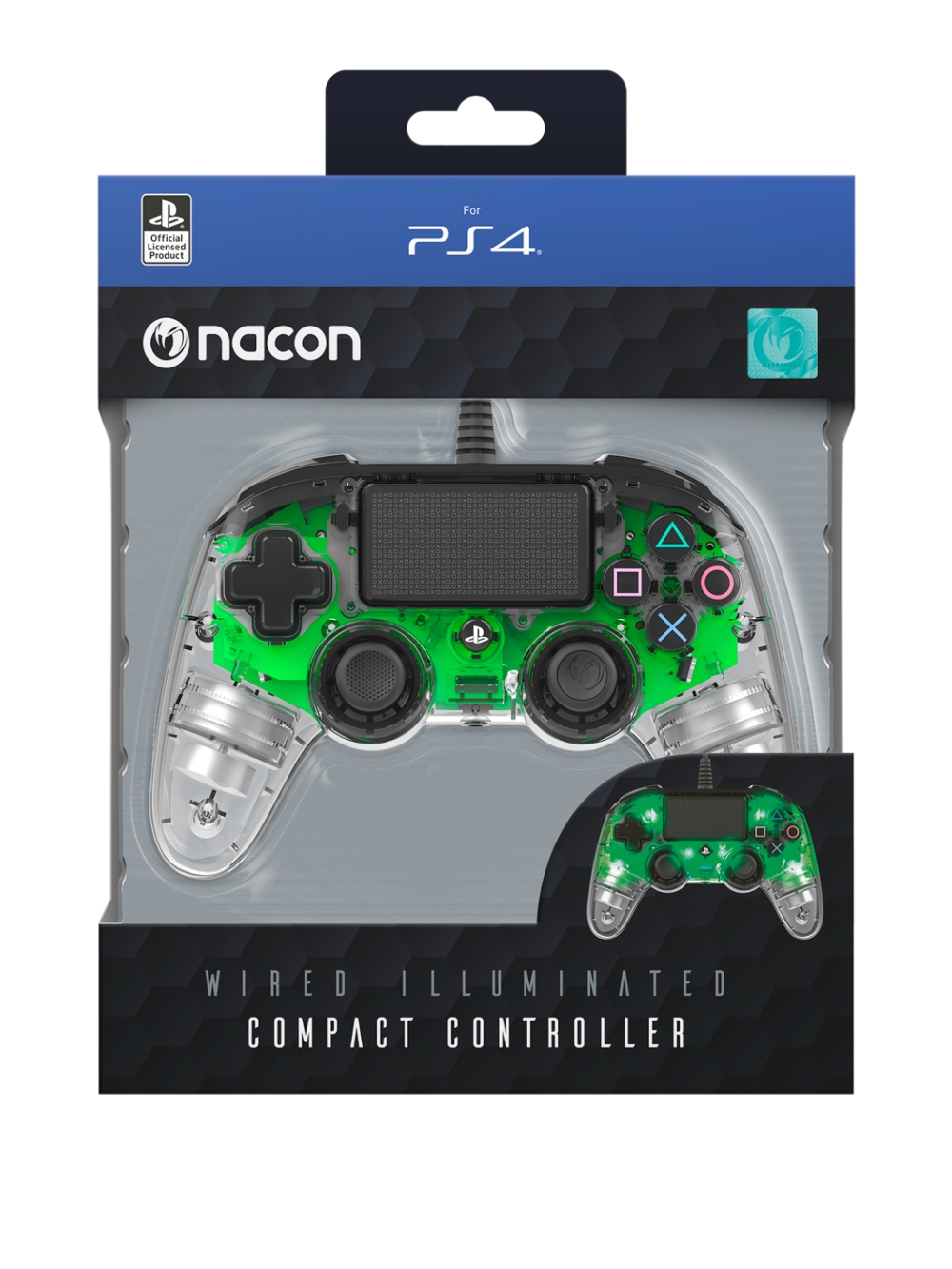 PS4 OFFICIAL LIGHT WIRED CONTROLLER GREEN