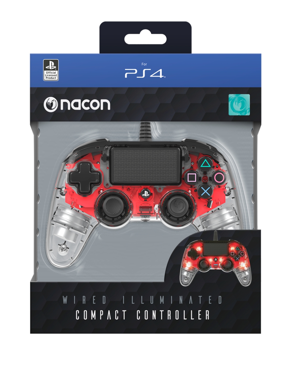 PS4 OFFICIAL LIGHT WIRED CONTROLLER RED
