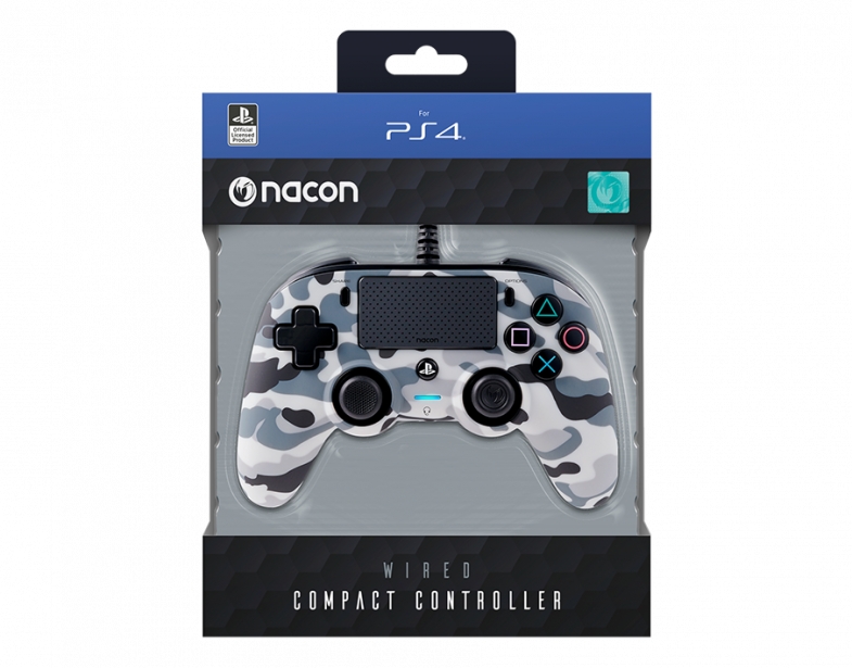 PS4 WIRED COMPACT CONTROLLER CAMO GREY