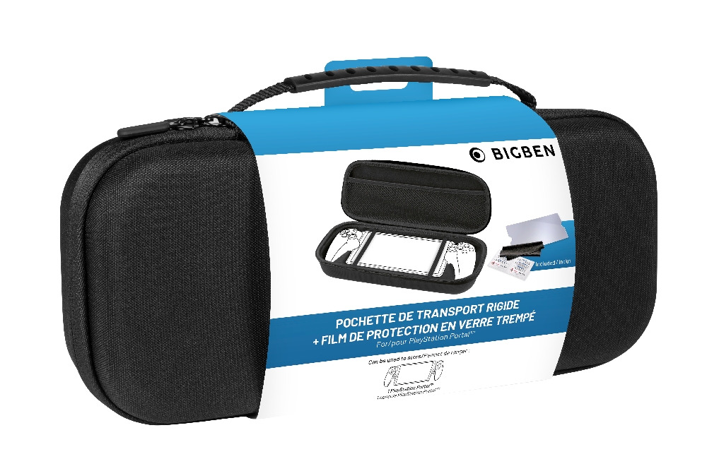 RIGID CARRY POUCH & TEMPERED GLASS FOR PLAYSTATION PORTAL