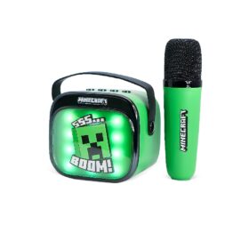 OTL - MINECRAFT POPSING LED LIGHT UP WIRELESS KARAOKE SPEAKER WITH MICROPHONE