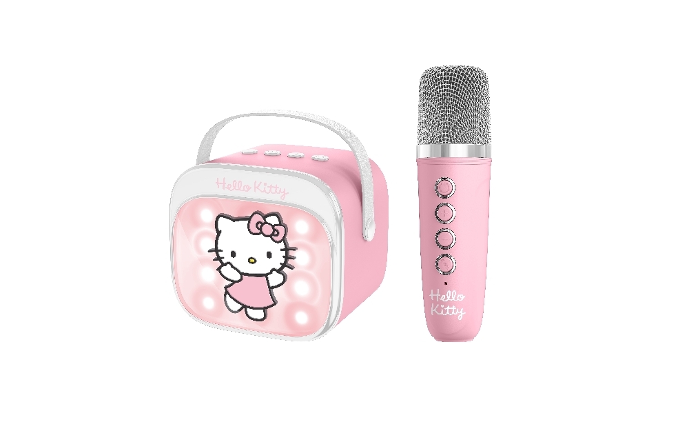 OTL - HELLO KITTY POPSING LED LIGHT UP WIRELESS KARAOKE SPEAKER WITH MICROPHONE