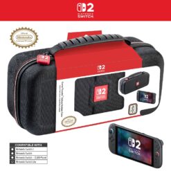 LICENSED NINTENDO SWITCH 2 CASE BLACK MEDIUM SIZE