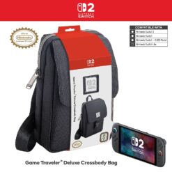 LICENSED NINTENDO SWITCH 2 VERTICAL CROSSBODY BAG BLACK