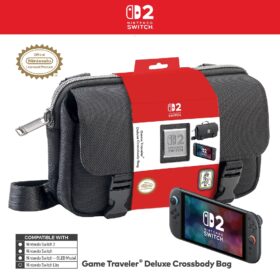 LICENSED NINTENDO SWITCH 2 HORIZONTAL CROSSBODY BAG BLACK