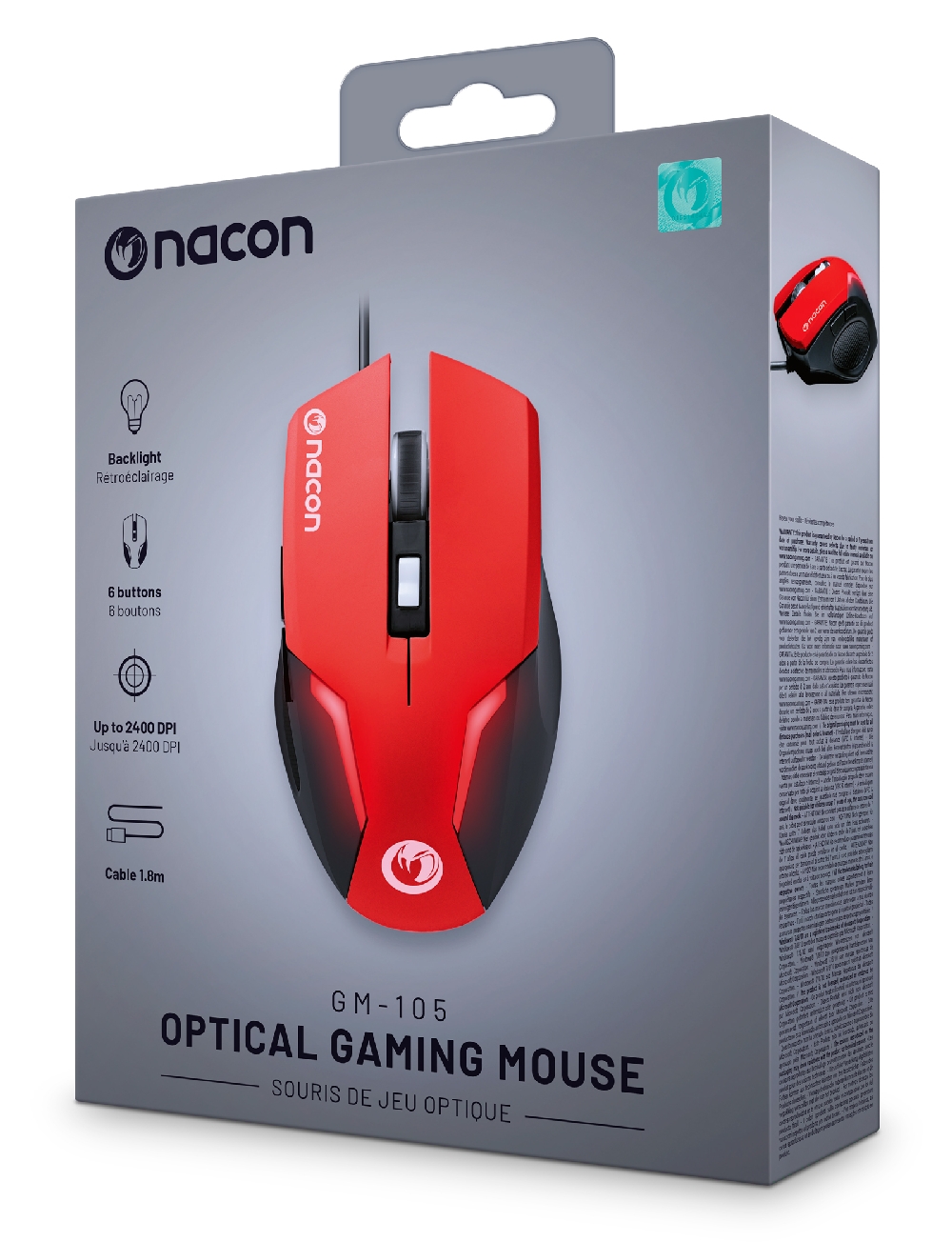 GM-105 GAMING MOUSE RED PC
