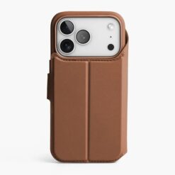 VONMAEHLEN - VEGAN LEATHER FOLIO_IPHONE 17 PRO_BROWN