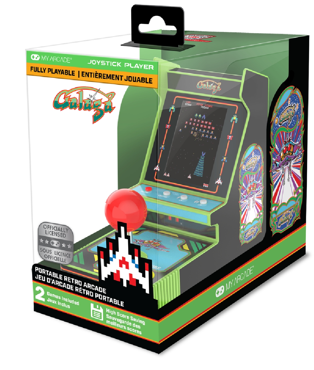 JOYSTICK PLAYER 6.8" GALAGA PORTABLE RETRO ARCADE (2 GAMES IN 1)