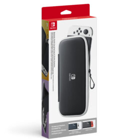NINTENDO SWITCH CARRYING CASE & SCREEN PROTECTOR BLACK & WHITE