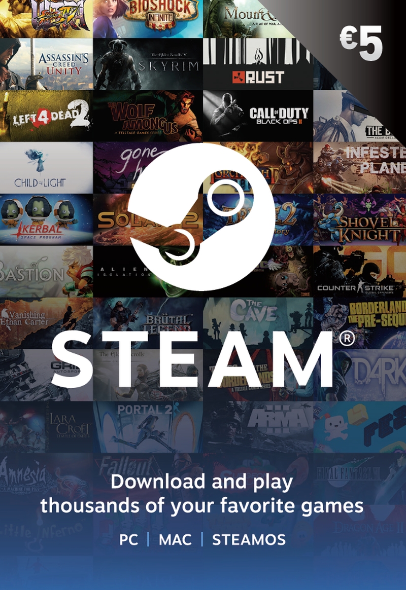 STEAM WALLET 5 EURO ROMANIA (CD KEY) (VOUCHER CU SCOP MULTIPLU) PC