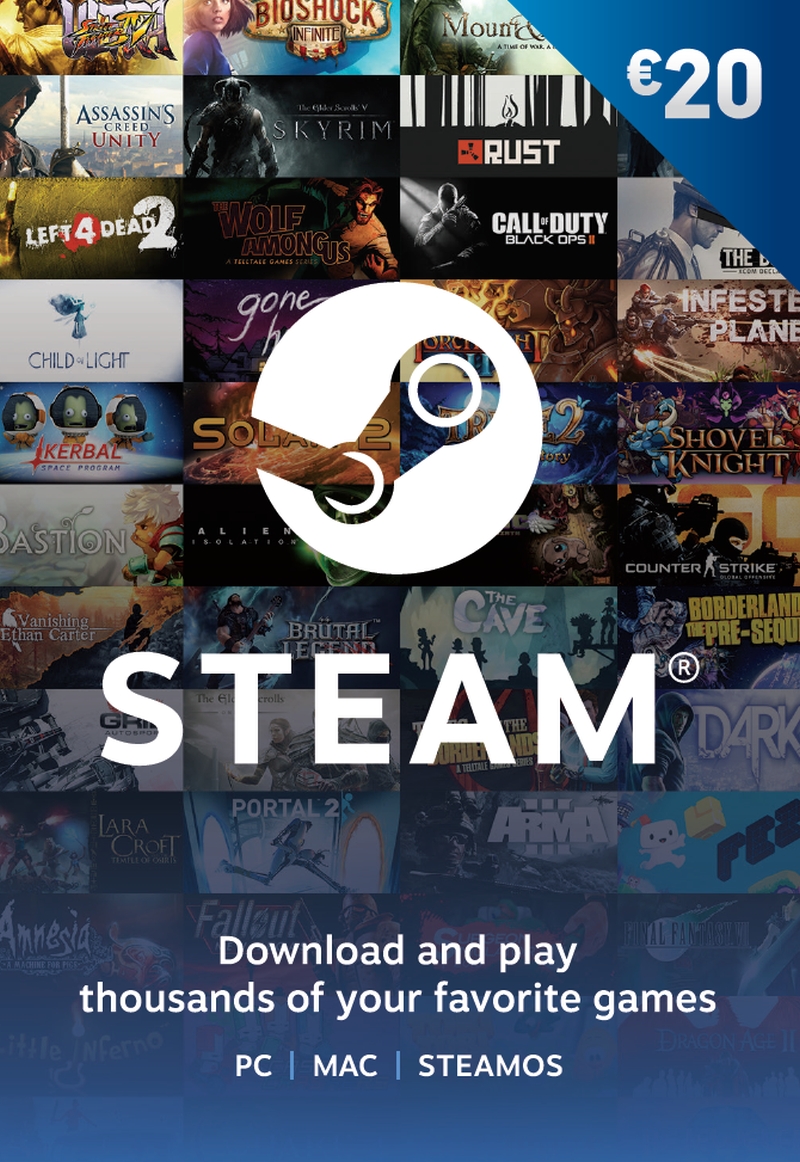 STEAM WALLET 20 EURO ROMANIA (CD KEY) (VOUCHER CU SCOP MULTIPLU) PC