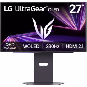 Monitor OLED LG UltraGear 27GX700A-B, 26.5″, QHD, 240Hz, AMD FreeSync Premium Pro, VESA DisplayHDR True Black 500, pivot, negru