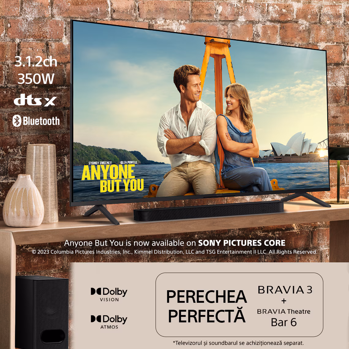 Televizor LED Smart SONY BRAVIA 3 K50S35, Ultra HD 4K, HDR, 126cm - imagine 3