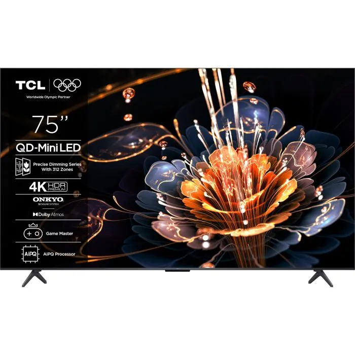 Televizor TCL Mini LED 75C61KS, 189 cm, Smart Google TV, 4K Ultra HD, Onkyo