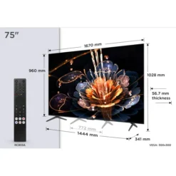 Televizor TCL Mini LED 75C61KS, 189 cm, Smart Google TV, 4K Ultra HD, Onkyo - imagine 6