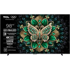 Televizor TCL QD-MiniLED 98C61K, 248 cm, Smart Google TV, 4K Ultra HD, 144Hz, Onkyo