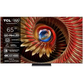 Televizor TCL QD-MiniLED 65Q8C, 164 cm, Smart Google TV, 4K Ultra HD, 144Hz, Bang & Olufsen