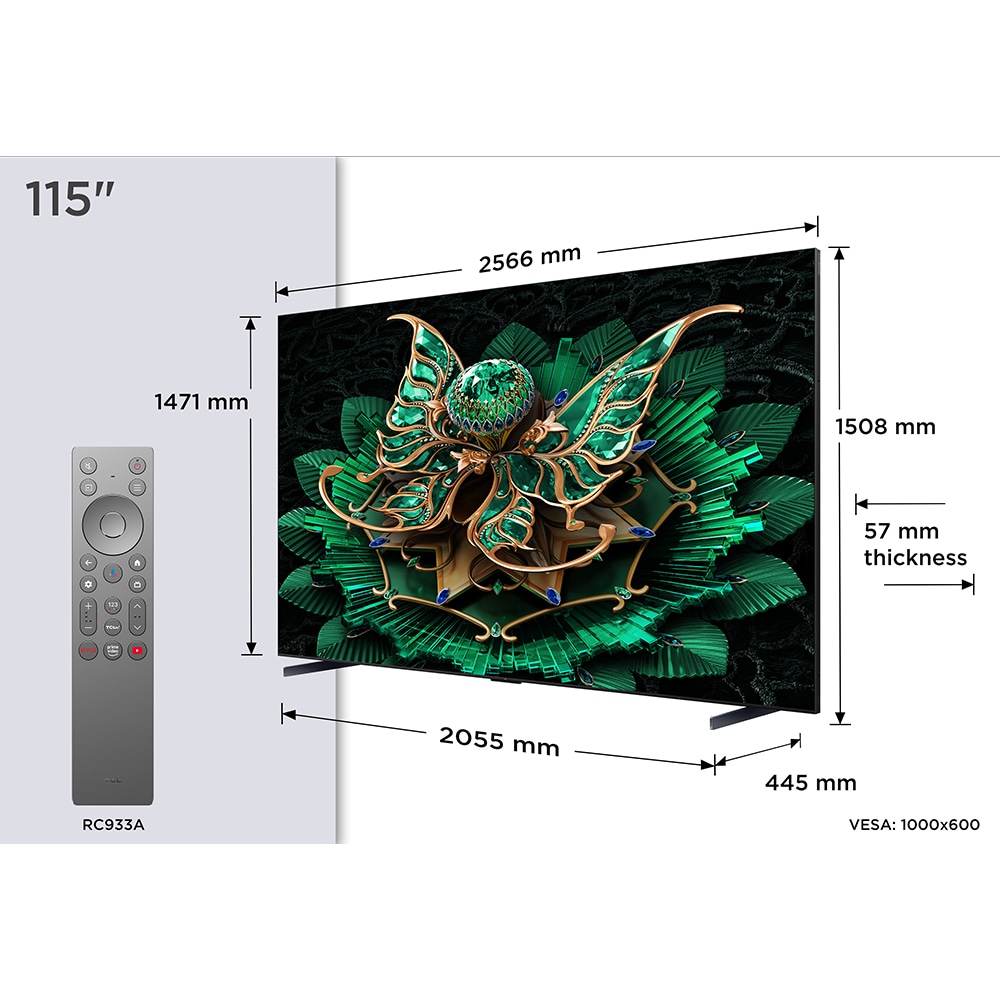 Televizor Mini LED Smart TCL 115C7K, Ultra HD 4K, 291cm - imagine 9