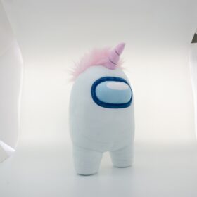 YUME AMONG US OFFICIAL 12 PLUSH WITH ACCESSORY WHITE WITH UNICORN HAT