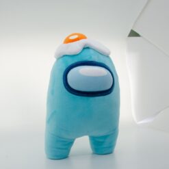 YUME AMONG US OFFICIAL 12 PLUSH WITH ACCESSORY CYAN WITH EGG HAT
