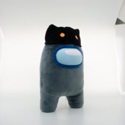 YUME AMONG US OFFICIAL 12 PLUSH WITH ACCESSORY BLACK WITH CAT HEAD HAT