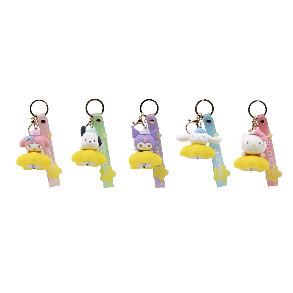YUME HELLO KITTY KEYCHAIN & STRAP LIGHT-UP STAR SERIES