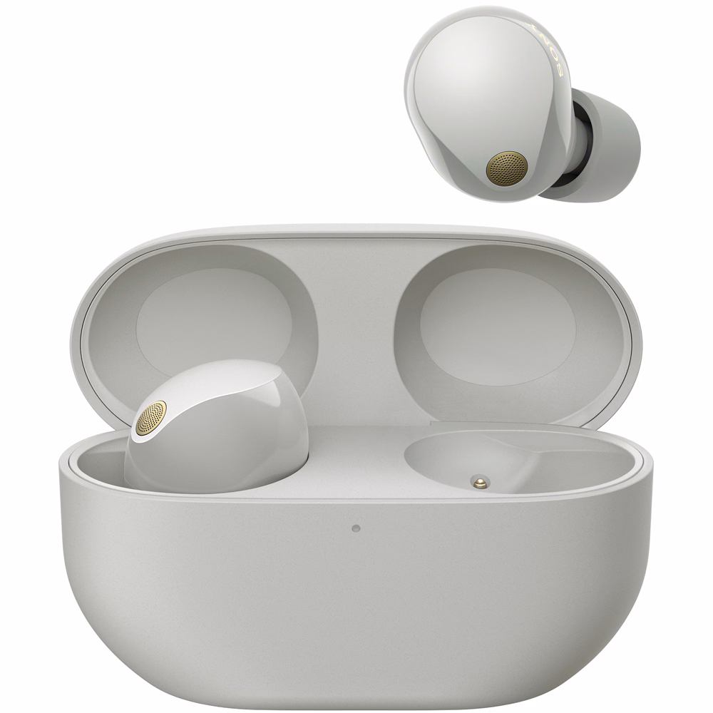 Casti SONY WF-1000XM5S, True Wireless, Bluetooth, In-ear, Microfon, Noise Cancelling, argintiu